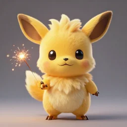 real life shinx studio photo, cute, fluffy, looking at camera, sparks