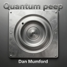 quantum peep, metal album cover, by dan mumford, by ed repka