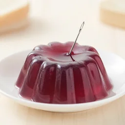photo of a sewing needle stuck in jello