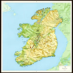 map of ireland in the style of j. r. r tolkien