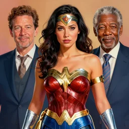 Morgan Freeman dressed as Wonder Woman portrait art by Donato Giancola and Bayard Wu, digital art, trending on artstation, 4k