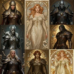 cinematic stills from various movies, deep focus, d & d, fantasy, intricate, elegant, highly detailed, digital painting, artstation, concept art, matte, sharp focus, illustration, hearthstone, dishonored, world of warcraft, art by artgerm and greg rutkowski and alphonse mucha