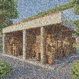 minecraft horse stables, modern, stylish