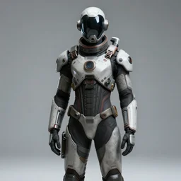 a single time traveler dressed in a futuristic experimental suit