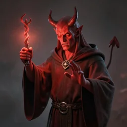 a sorcerer making a devil spell, realistic, film grain, digital art, studio quality, smooth render