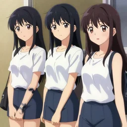 Anime girls, illustrated by Studio Trigger