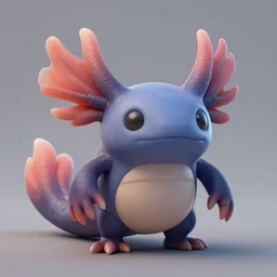 a monster which resembles an axolotl, concept art, trending on artstation 3 d.