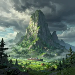 🌬 ⛈🌲⛰🚢🌿, style artstation, style greg rutkowsk, comic art book,, octane render, unreal engine 6, epic game graphics, fantasy, ciberpunk, post - apocaliptic, ray tracing
