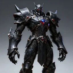 dark void knight, very large, concept art, saturated, 3 d