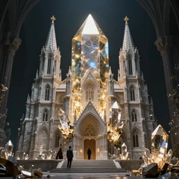 the power crystals are unstable and threaten the cathedral, beautiful detailed, cinematic, strong lighting, hi - fructose art magazine, by anton fadeev and paul lehr and david heskin and josan gonzalez, 8 k