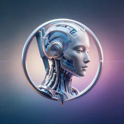 retrofuturistic logo cybernetic nano enhancements, gradient space graphics in background, close up, quint buchholz, wlop, dan mumford, artgerm, liam brazier, peter mohrbacher, raw, featured on artstation, octane render, cinematic, elegant, intricate, 8 k