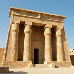 ancient egyptian structure, epic retrowave art, trending on art station
