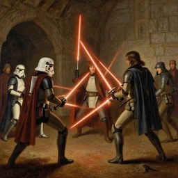 the plot of star wars as a nineteenth century painting