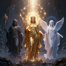 Divine powers separating the light from the darkness, miracle, spiritual, powerful, digital art, trending on arstation
