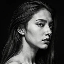 head and shoulders masterpiece portrait of goddess by dan hillier, high contrast, intricate detail, super resolution, masterpiece