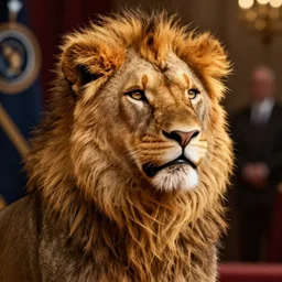 Simba from The Lion King at the presidential inauguration