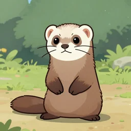 Ferret Pogging, Discord Emote, Cartoony