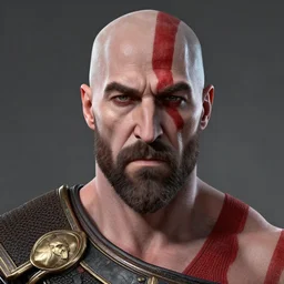 a highly detailed beautiful portrait of bryan cranston as kratos, by gregory manchess, james gurney, james jean