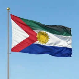 flag of a new nation on a flagpole