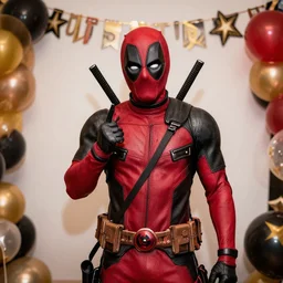 birthday party photo of deadpool