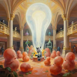 upshot minimalist oil painting by donato giancola, chris foss, lush garden bulbous maschinen krieger garden fetuses dramatic perspective organic laboratory with giant bright translucent bioluminescent microscopy, gigantic pillars, victorian shopping mall courtyard,, beeple, the matrix, star wars, ilm, star citizen, mass effect,, warm coloured, artstation, atmospheric perspective