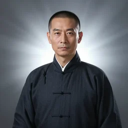 portrait of tai warlord. back lighting ray.