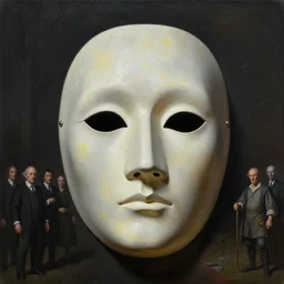 hyper realistic painting of a funeral mask by wayne barlowe, beksinski, hr giger, austin osman spare, bussiere, roberto ferri, rembrandt, luis ricardo falero