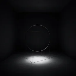 a single ready made in an empty black room, volumetric light, by marcel duchamp, 1 9 1 4