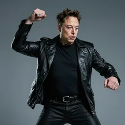 a portrait of a evil elon musk dancing techno - style, cyberpunk concept art, trending on artstation, highly detailed, intricate, sharp focus, digital art, 8 k