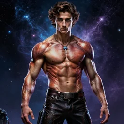 cosmic muscle god, timothee chalamet, 8 k, detailed