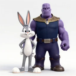 bugs bunny vs thanos, ultra realistic, cinematic