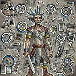 a portrait of my next DND weird unusual joke character , concept art, DND, trending on artstation 3D.