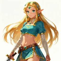 Detailed masterpiece concept art of Cyberpunk Princess Zelda detailed concept art by Ross Tran, high quality DnD illustration, trending on ArtStation, all rights reserved Wizards of the Coast.