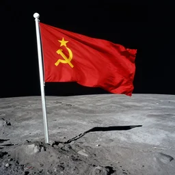 Soviet flag on the moon, 1969