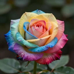 a high quality photo of rainbow rose, 8k, photorealism, professional