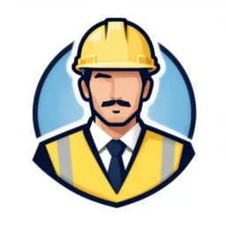 architect engineer logo, illustration, portrait