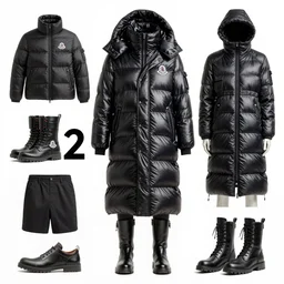 product design poster, fashion design poster, movie poster, avantgarde moncler the matrix clothing and foot wear, hyperrealistic and heavy detailed, sony a 7 siii sigma 2 4 - 7 0 mm f / 2. 8, heavy film grain, vivid color, high quality, high textured, real life, full body in shot, white background