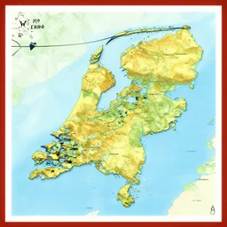 een kaart van Nederland