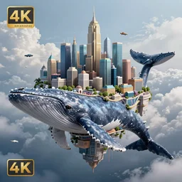 a city built on the back of a giant whale. floating in the air. high detail. deharme lise. zatzka hans. aivazovsky. trending on artstation, 4 k