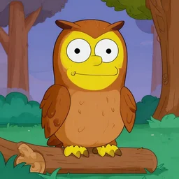 woodsy the owl, seen in the simpsons