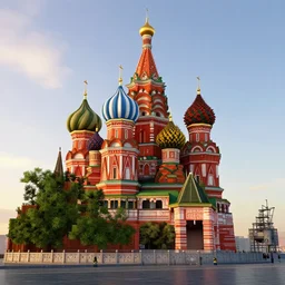 atmospheric render of a moscow, minecraft, rendered with blender, 4 k