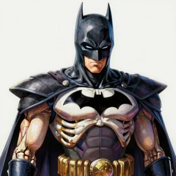 ultra realistic portrait painting of skeletor as batman, art by akira toriyama, 4 k, dragon ball artstyle, cel shaded, highly detailed, epic lighting
