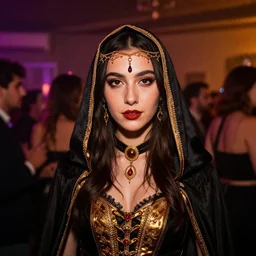 illuminati ritual costume party, candid self portrait