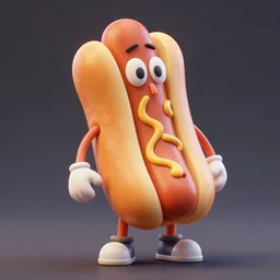 blender render of humanoid hot-dog gigachad
