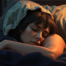 a tired sleepy woman, digital art, highly - detailed, artstation cgsociety masterpiece