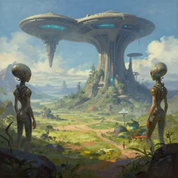 organic alien science fiction digital painting by arthur haas. artstation. retro. scarlett fu. digital painting. landscape. sci - fi.