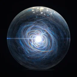 photo of a universe inside of a glass sphere, flash light, diffraction, caustics, 8 k photography, arri alexa, epic composition, masterpiece artwork