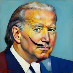 joe biden, salvador dali style painting