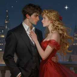 star crossed lovers digital painting by artgerm and greg rutkowski and alphonse much
