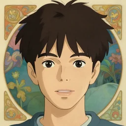 park jimin, perfectly proportioned face, distinct eyes, jimin features, natural lighting, path traced, highly detailed, high quality, cartoon, digital painting, by new haicheng and studio ghibli and alphonse mucha